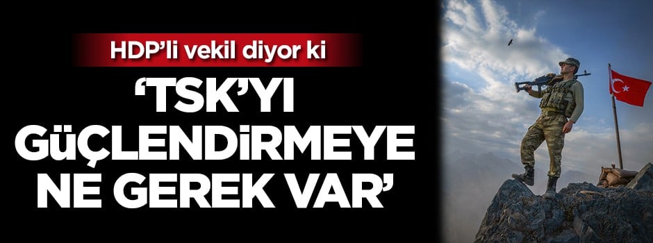 HDP'li vekil: TSK'yı güçlendirmeye ne gerek var