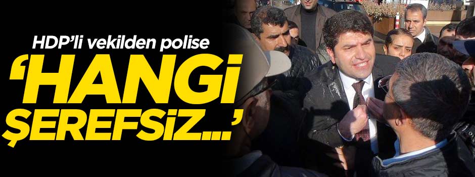 HDP'li vekilden polise hakaret!