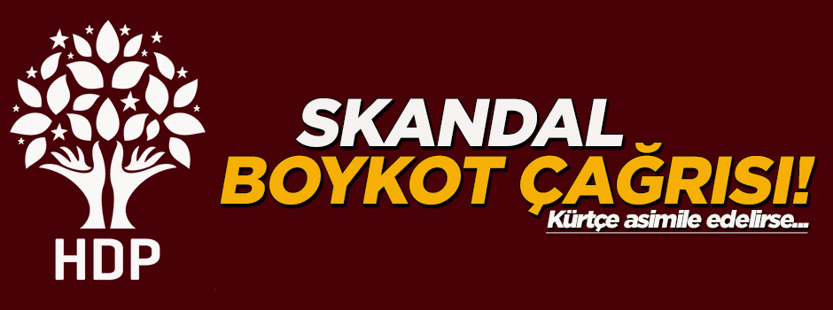 HDP'li vekilden skandal boykot çağrısı!
