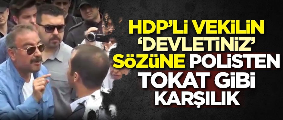 HDP'li vekilin "Devletiniz" sözüne polisten tokat gibi karşılık