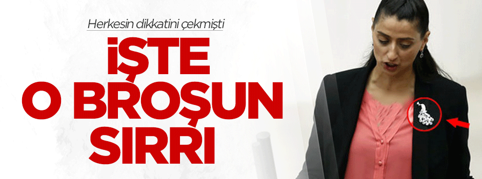 HDP'li vekilin taktığı broşun sırrı ortaya çıktı