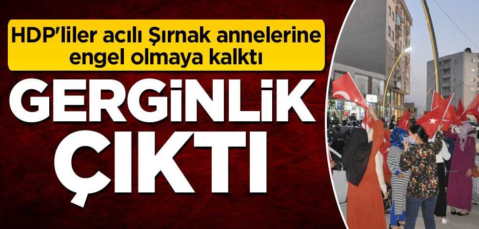 HDP'liler acılı Şırnak annelerine engel olmaya kalktı! Gerginlik çıktı
