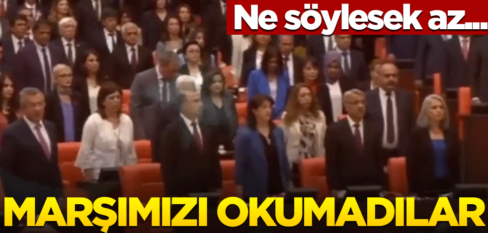 HDP'liler İstiklal Marşı'nı okumadı