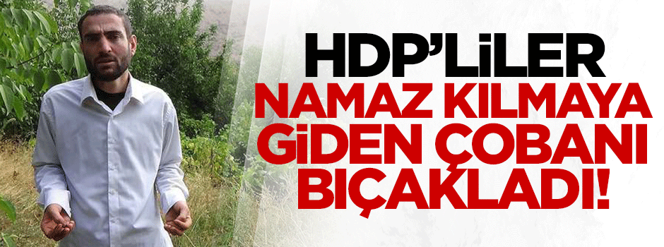 HDP'liler namaz kılmaya giden çobanı bıçakladı!