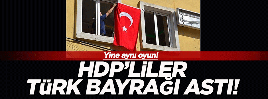 HDP'liler Türk bayrağı astı!