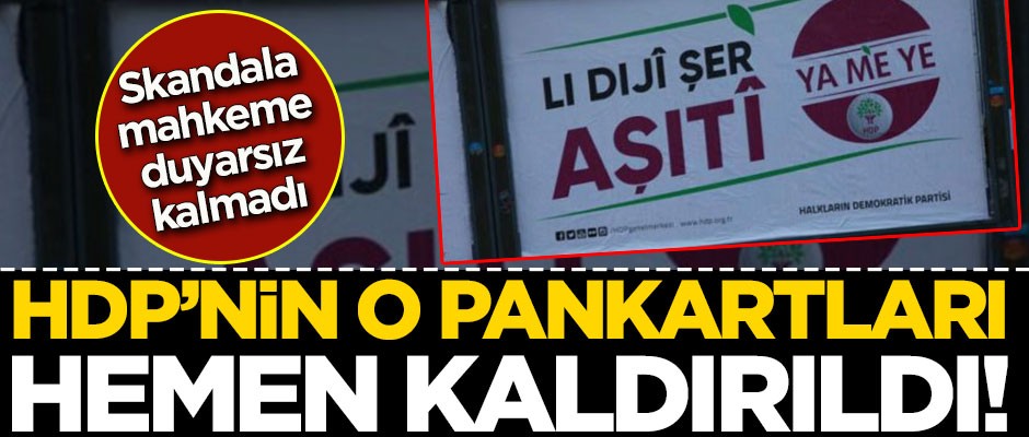 HDP'nin pankartı, üzerindeki bu yazı nedeniyle kaldırıldı