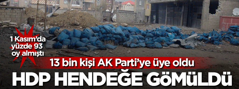 HDP'nin yüzde 93 oy aldığı ilçeden 13 bin kişi AK Parti'ye üye oldu