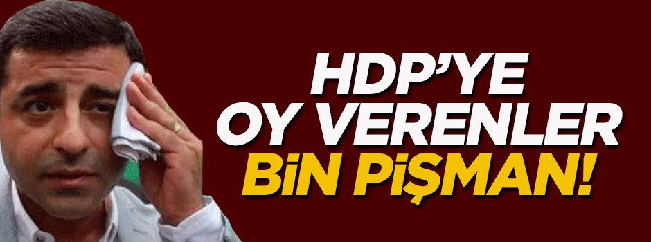 HDP'ye ilk kez oy verenler bin pişman!
