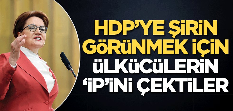 HDP'ye şirin görünmek için ülkücülerin ‘İP’ini çektiler
