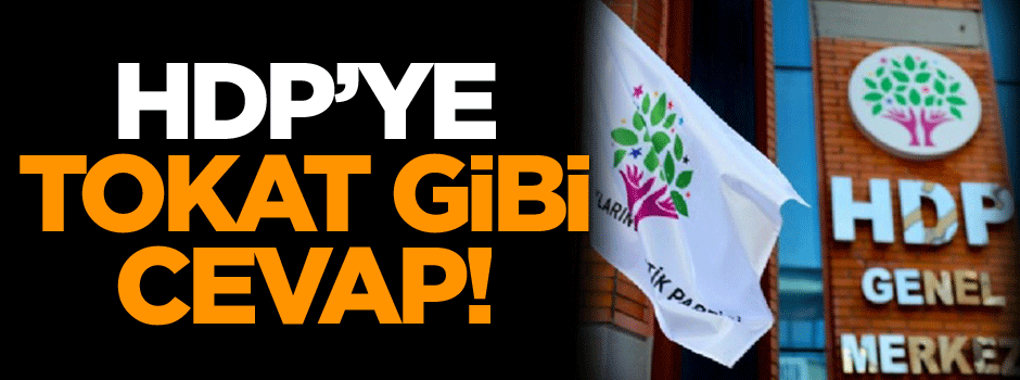 HDP’ye tokat gibi cevap!