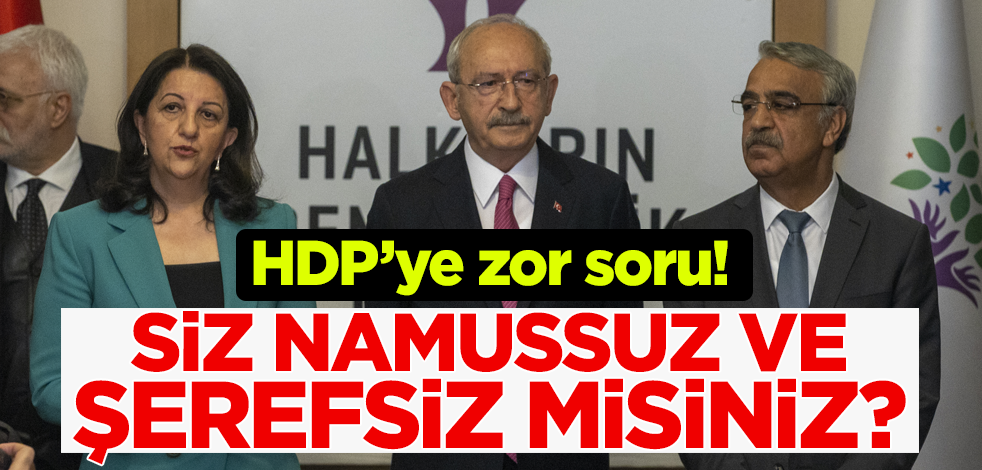 HDP'ye zor soru: Siz namussuz ve şerefsiz misiniz?