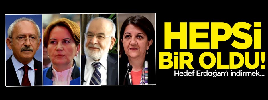 Hedef Erdoğan'ı indirmek! Hepsi 'Tamam' dedi...