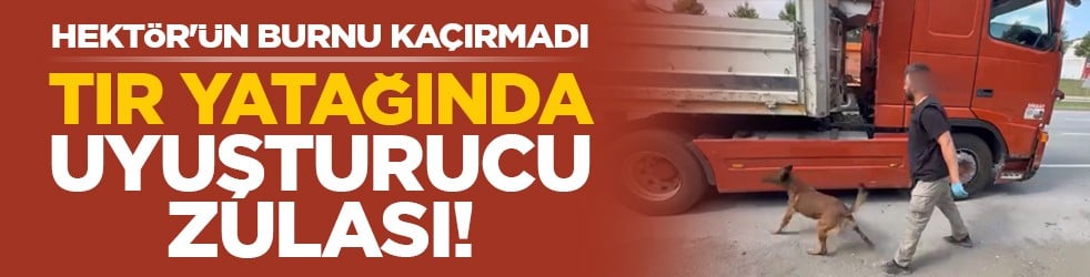 Hektör'ün burnu kaçırmadı: Tır yatağında uyuşturucu zulası!