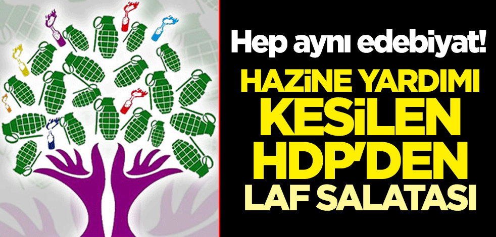 Hep aynı edebiyat! Hazine yardımı kesilen HDP'den laf salatası