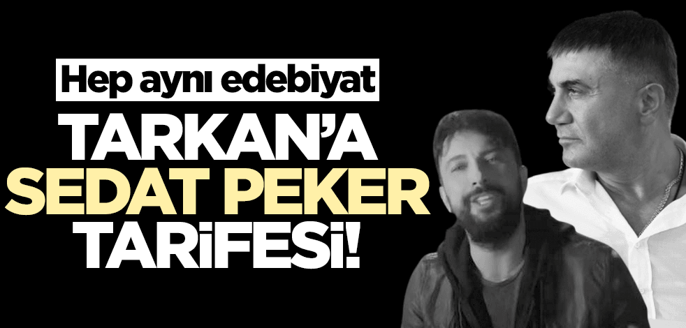 Hep aynı edebiyat... Tarkan'a Sedat Peker tarifesi!