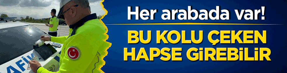 Her arabada var! Bu kolu çeken hapse girebilir
