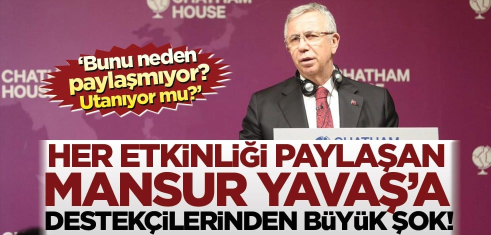 Her etkinliği paylaşan Mansur Yavaş’a destekçilerinden büyük şok! ‘Neden paylaşmıyor? Utanıyor mu?’