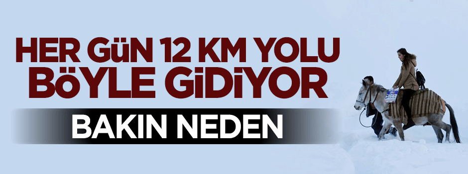 Her gün katırla 12 km yol giderek eğitim vermeye gidiyor