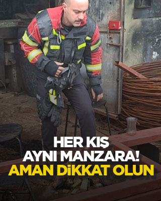 Her kış aynı manzara! Aman dikkatli olun