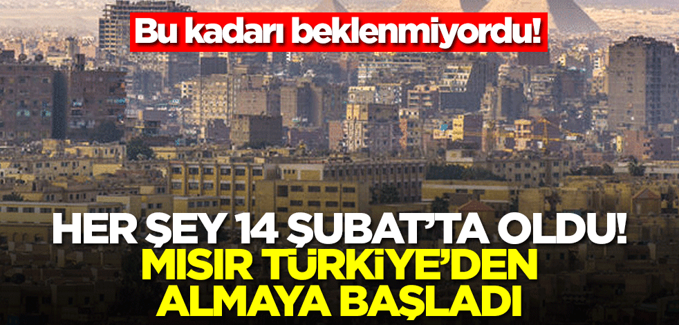 Her şey 14 Şubat'ta oldu! Mısır bir anda Türkiye'den almaya başladı
