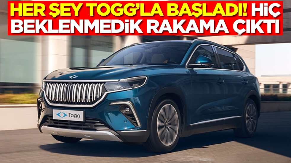 Her şey TOGG'la başladı! Hiç beklenmedik rakama çıktı