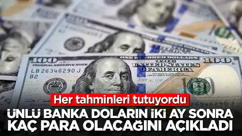 Her tahminleri tutuyordu: Ünlü banka doların iki ay sonra kaç para olacağını açıkladı