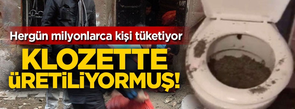 Hergün milyonlarca kişi tüketiyor, klozette üretiliyormuş!