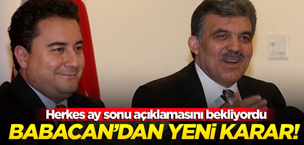 Herkes ay sonu açıklamasını bekliyordu! Ali Babacan’dan yeni karar