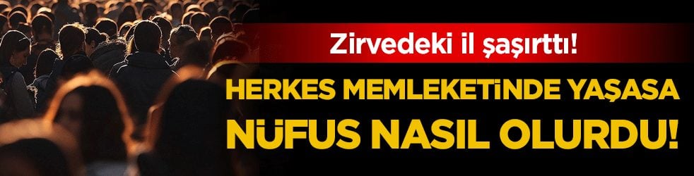 Herkes memleketinde yaşasaydı nüfus nasıl olurdu? Zirvedeki il şaşırttı!