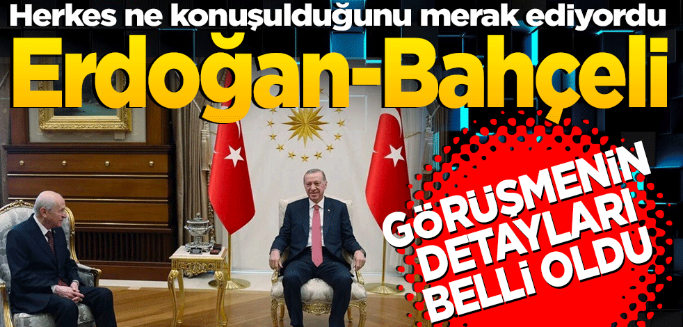 Herkes ne konuşulduğunu merak ediyordu Bahçeli Erdoğan buluşması