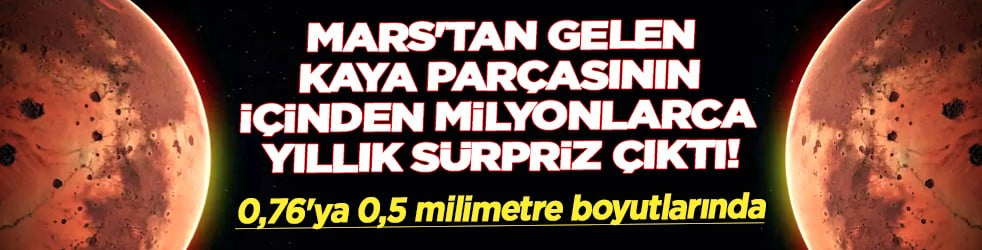 Herkes şaştı bu işe: Mars'tan gelen kaya parçasının içinden milyonlarca yıllık sürpriz çıktı! 