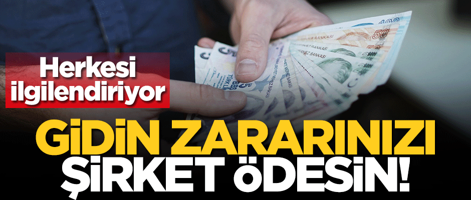 Herkesi ilgilendiriyor! Gidin, zararı şirket ödesin
