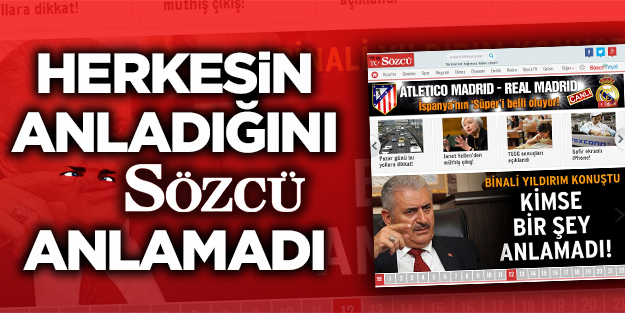 Herkesin anladığını, Sözcü anlamadı