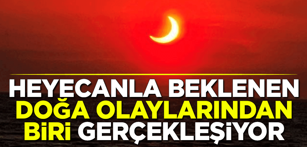 Heyecanla beklenen kısmi güneş tutulması başladı