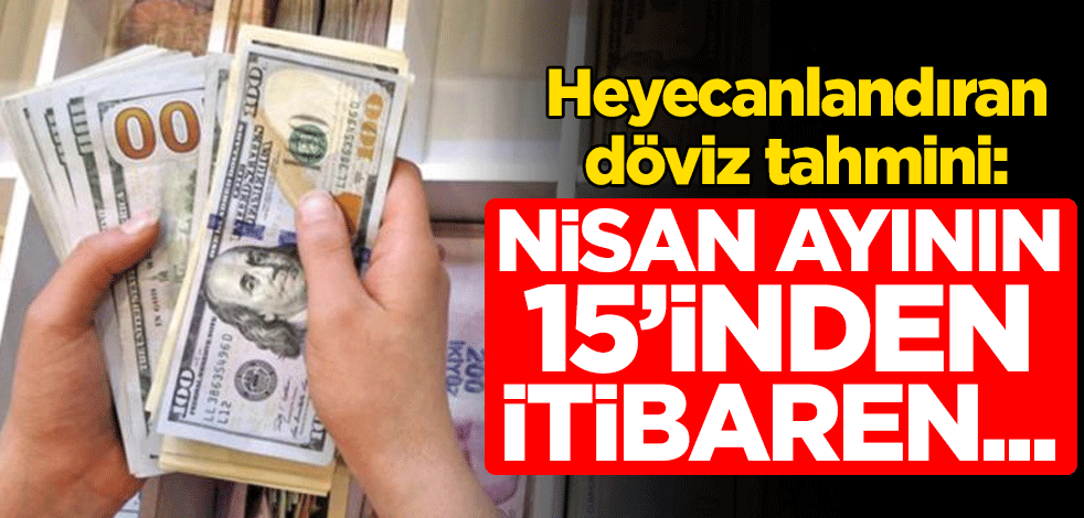 Heyecanlandıran döviz tahmini: Nisan ayının 15'inden itibaren...