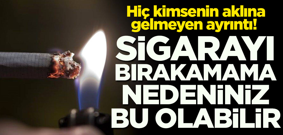 Hiç kimsenin aklına gelmeyen ayrıntı! Sigarayı bırakamama nedeniniz bu olabilir