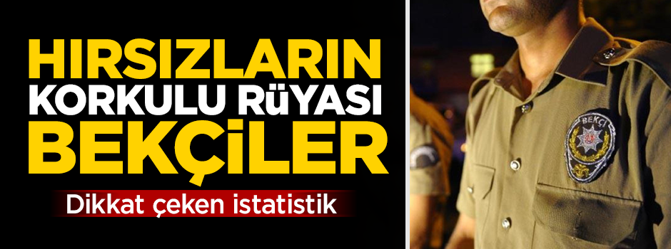 Hırsızın, uğursuzun korkulu rüyası mahalle bekçileri! Dikkat çeken istatistik