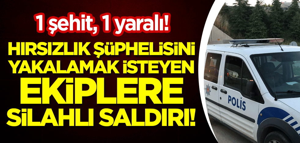 Hırsızlık şüphelisini yakalamak isteyen ekiplere silahlı saldırı: 1 şehit, 1 yaralı!