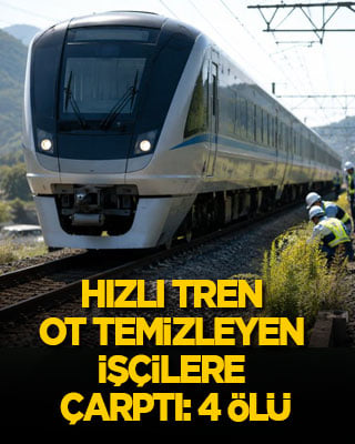 Hızlı tren ot temizleyen işçilere çarptı: 4 ölü