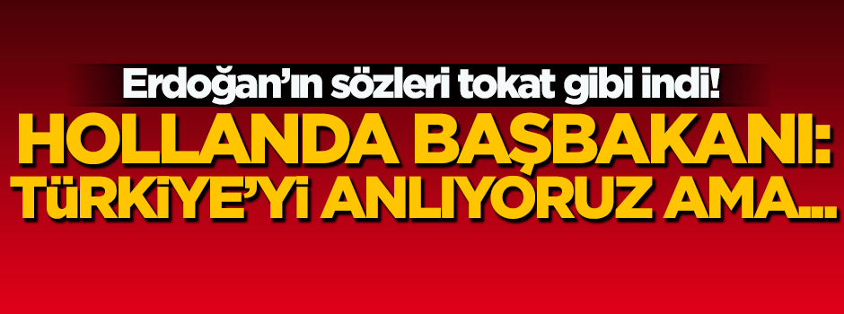 Hollanda Başbakanı: Türkiye'yi anlıyoruz ama...