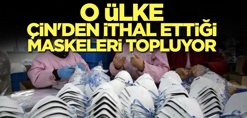 Hollanda, Çin'den ithal ettiği maskeleri topluyor