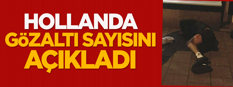Hollanda gözaltı sayısını açıkladı