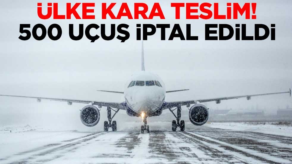 Ülke kara teslim! 500 uçuş iptal edildi
