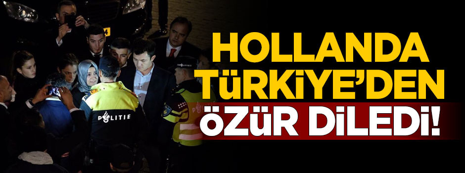Hollanda özür diledi!
