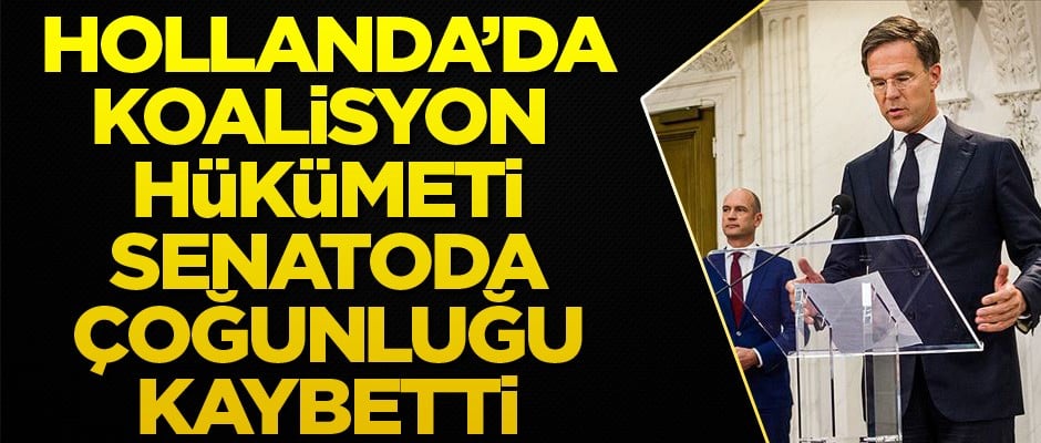 Hollanda'da koalisyon hükümeti senatoda çoğunluğu kaybetti
