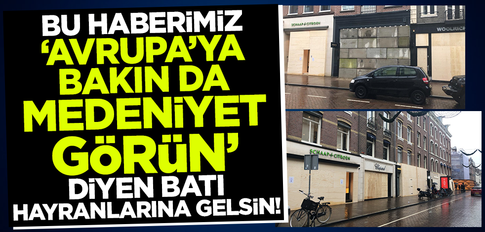 Hollanda'da mağazalar yağmaya karşı beton bloklarla önlem alıyor