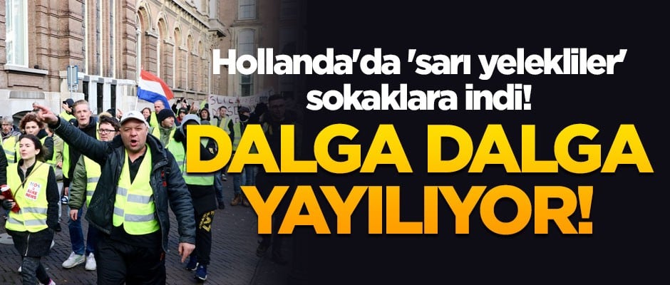 Hollanda'da 'sarı yelekliler' sokaklara indi! Dalga dalga yayılıyor!