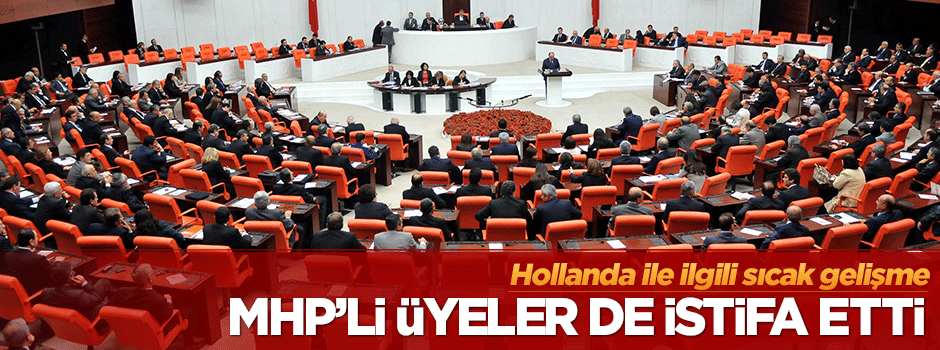 Hollanda'ya bir yaptırım daha: MHP'li üyeler istifa etti!