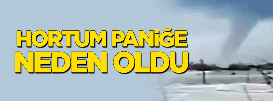 Hortum paniğe neden oldu