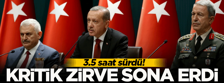 Huber Köşkü'ndeki kritik zirve sona erdi